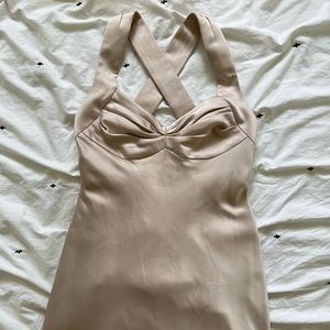 Champagne floor length gown